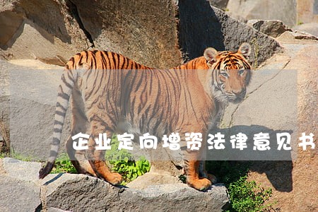 企业定向增资法律意见书 企业定向增资法律意见书