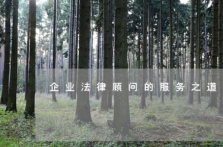 企业法律顾问的服务之道 企业法律顾问的服务之道