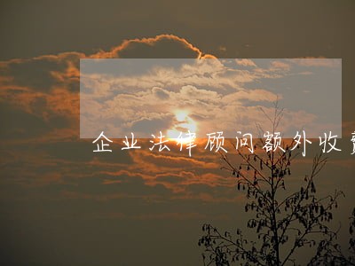 企业法律顾问额外收费 企业法律顾问额外收费