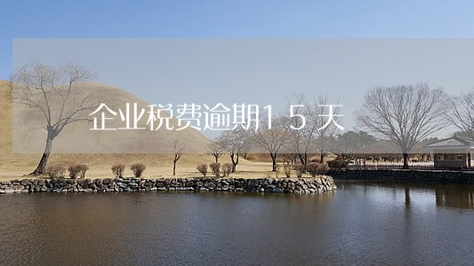 企业税费逾期15天 企业税费逾期15天
