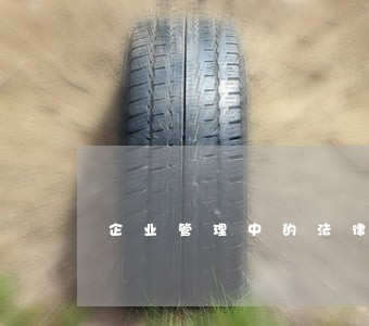 企业管理中的法律风险及其控制