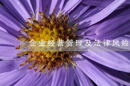 企业经营管理及法律风险管控之道