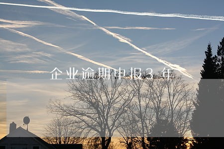 企业逾期申报3年 企业逾期申报3年