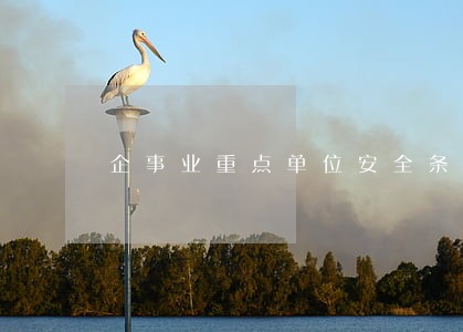 企事业重点单位安全条例专区 企事业重点单位安全条例专区