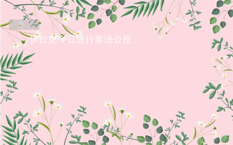 伊拉克今日进行宪法公投 伊拉克今日进行宪法公投