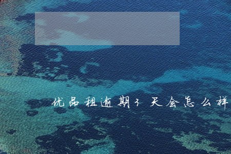 优品租逾期3天会怎么样