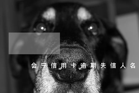 会宁信用卡逾期失信人名单