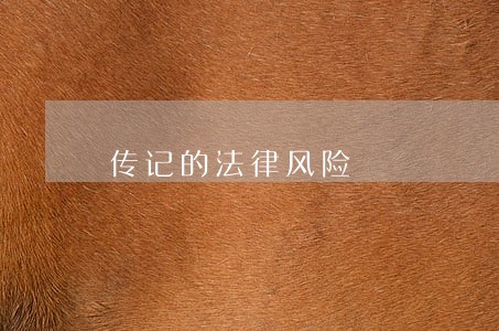 传记的法律风险 传记的法律风险