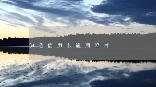 伪造信用卡逾期照片 伪造信用卡逾期照片