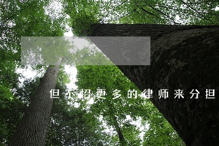 但不招更多的律师来分担工作呢 但不招更多的律师来分担工作呢