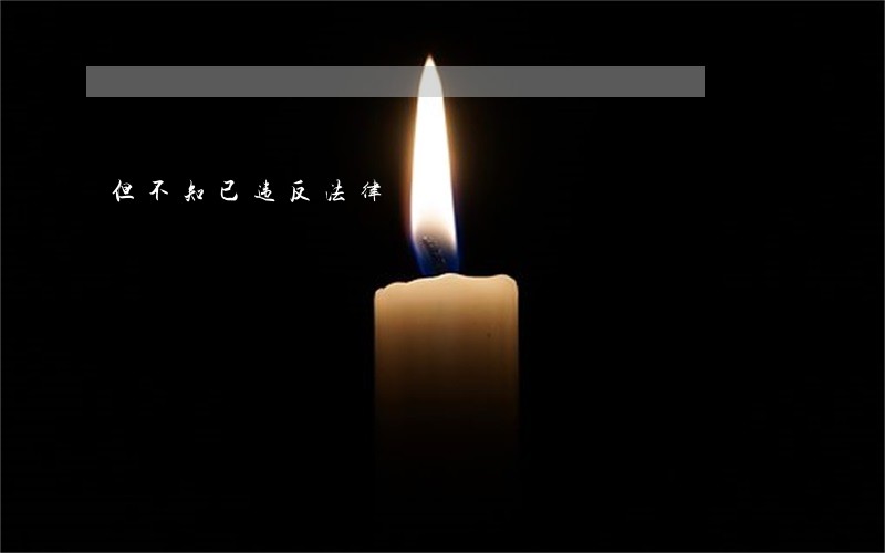 但不知已违反法律 但不知已违反法律