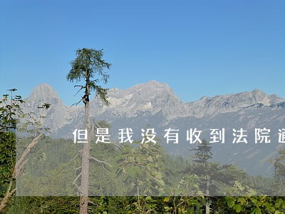 但是我没有收到法院通知怎么办 但是我没有收到法院通知怎么办