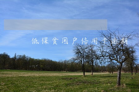 低保贫困户信用卡逾期