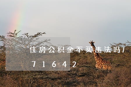 住房公积金不买违法吗/2023012571642 住房公积金不买违法吗/2023012571642