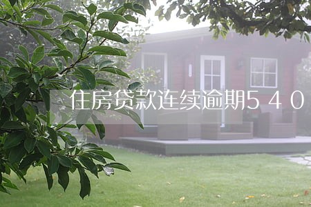 住房贷款连续逾期540天 住房贷款连续逾期540天