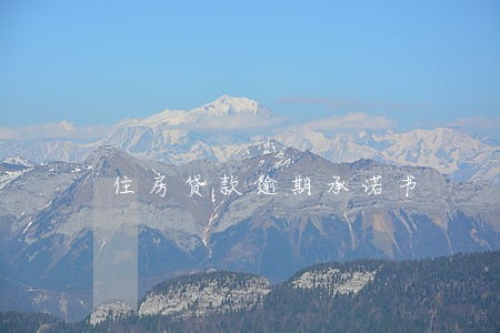 住房贷款逾期承诺书 住房贷款逾期承诺书