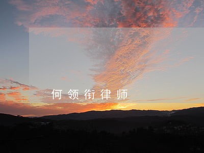 何领衔律师 何领衔律师