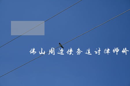 佛山周边债务追讨律师价格 佛山周边债务追讨律师价格