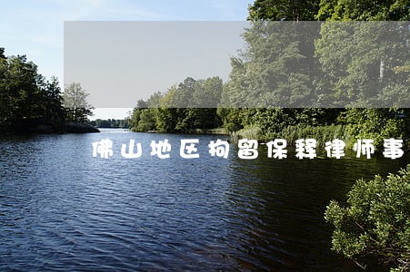 佛山地区拘留保释律师事务所 佛山地区拘留保释律师事务所
