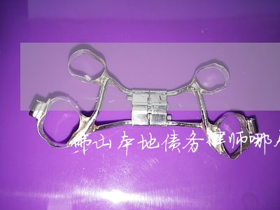 佛山本地债务律师哪个好 佛山本地债务律师哪个好