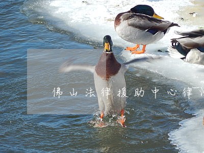 佛山法律援助中心律师 佛山法律援助中心律师