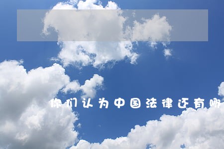 你们认为中国法律还有哪些缺陷 你们认为中国法律还有哪些缺陷