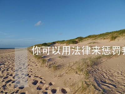 你可以用法律来惩罚我 你可以用法律来惩罚我