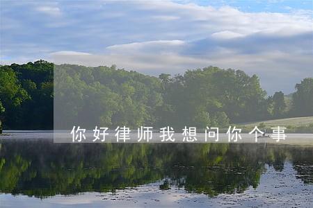 你好律师我想问你个事 你好律师我想问你个事