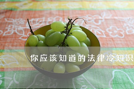 你应该知道的法律冷知识一 你应该知道的法律冷知识一