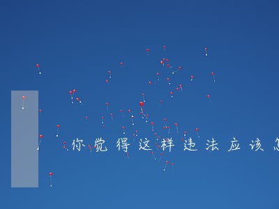 你觉得这样违法应该怎么处罚 你觉得这样违法应该怎么处罚