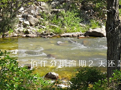 佰仟分期逾期2天还款后果