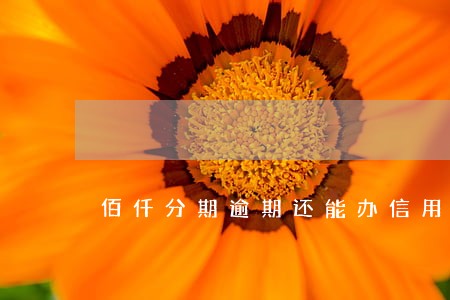 佰仟分期逾期还能办信用卡吗 佰仟分期逾期还能办信用卡吗