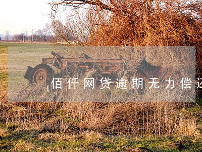 佰仟网贷逾期无力偿还怎么处理 佰仟网贷逾期无力偿还怎么处理