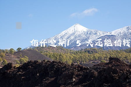 佰仟逾期15天还能借钱吗