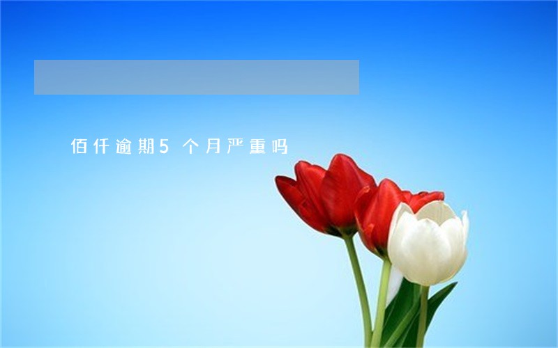 佰仟逾期5个月严重吗 佰仟逾期5个月严重吗