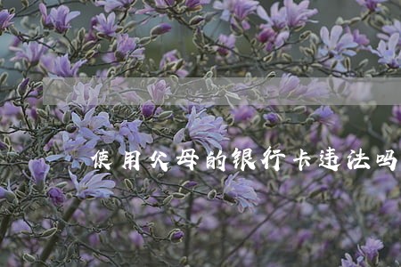 使用父母的银行卡违法吗 使用父母的银行卡违法吗