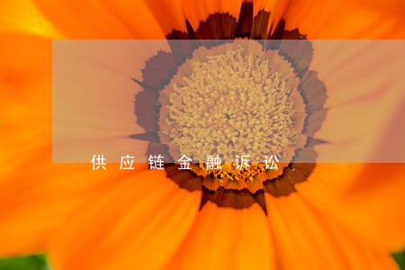 供应链金融诉讼 供应链金融诉讼