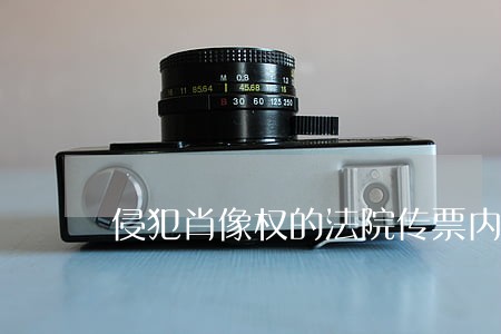 侵犯肖像权的法院传票内容 侵犯肖像权的法院传票内容