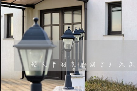 便民卡利息逾期了3天怎么办 便民卡利息逾期了3天怎么办