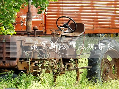 俄罗斯法律法规禁忌
