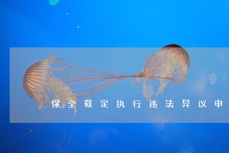 保全裁定执行违法异议申请书 保全裁定执行违法异议申请书
