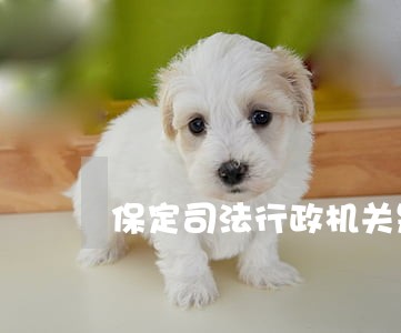 保定司法行政机关是哪 保定司法行政机关是哪