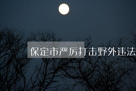 保定市严厉打击野外违法用火行为