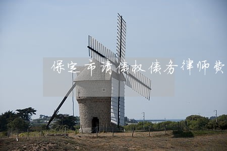 保定市请债权债务律师费用 保定市请债权债务律师费用