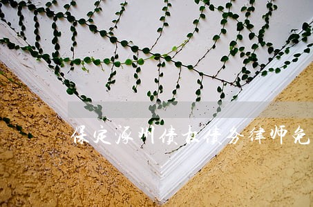 保定涿州债权债务律师免费咨询