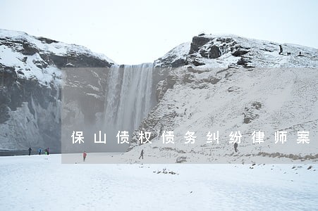 保山债权债务纠纷律师案件 保山债权债务纠纷律师案件