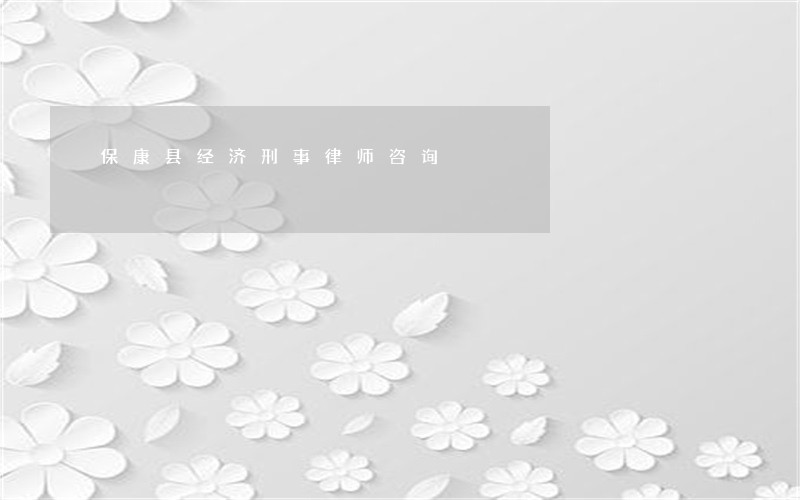 保康县经济刑事律师咨询 保康县经济刑事律师咨询