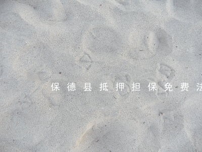 保德县抵押担保免费法律咨询 保德县抵押担保免费法律咨询
