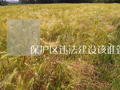 保护区违法建设该谁管 保护区违法建设该谁管