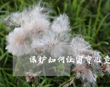 保护如何让留守儿童远离伤害 保护如何让留守儿童远离伤害